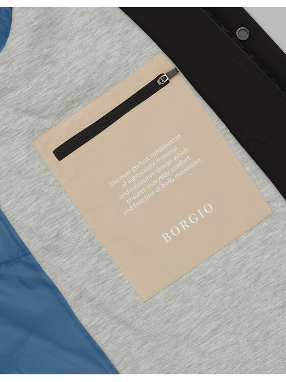 Borgio Borgio Płaszcz nizza Granatowy Slim Fit