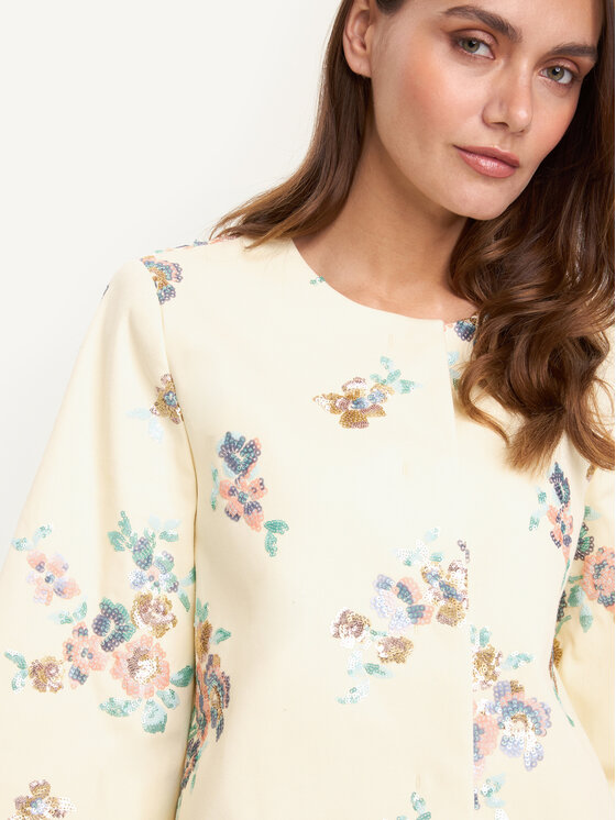 KMX KMX Marynarka 107350009 Écru Fitted Fit