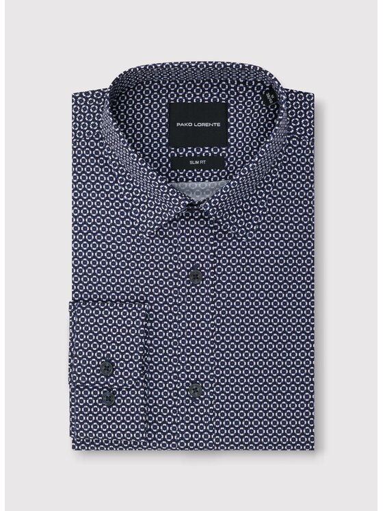 Pako Lorente Pako Lorente Koszula P25WF-1X-039 Granatowy Slim Fit