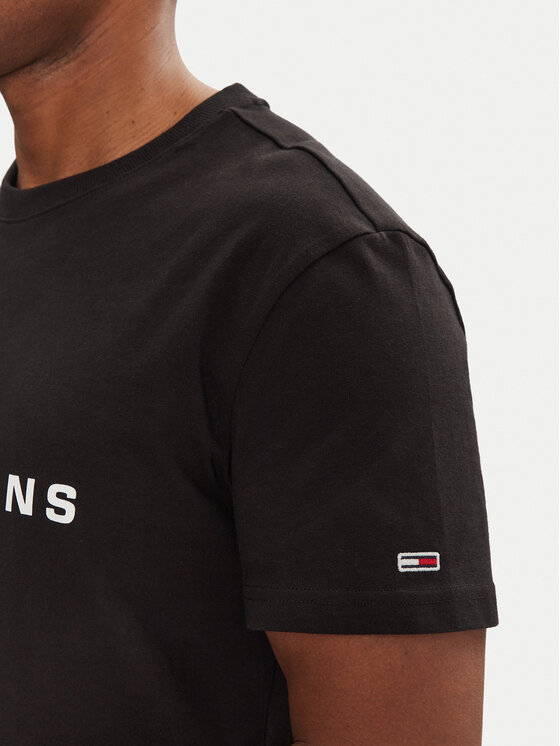 Tommy Jeans Tommy Jeans Tricou Signature Dna DM0DM20817 Negru Regular Fit