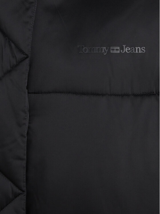 Tommy Jeans Tommy Jeans Зимно яке Satin DW0DW16587 Черен Regular Fit