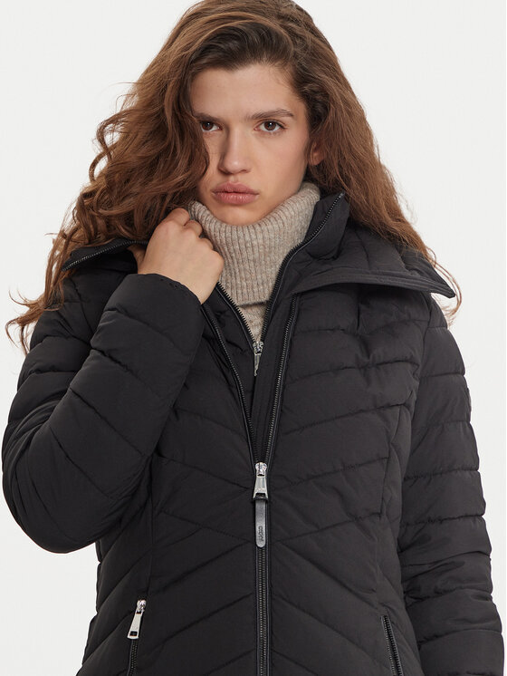 DKNY DKNY Télikabát DLEMPN46 Fekete Slim Fit