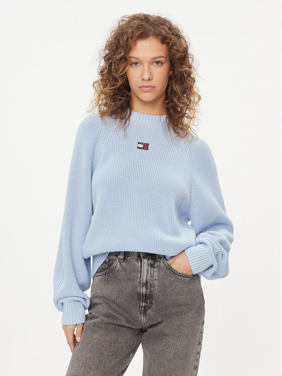 Tommy Jeans Tommy Jeans Pullover Badge DW0DW16536 Blau Relaxed Fit