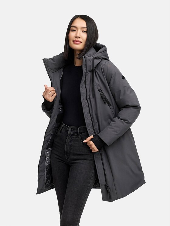 Navahoo Navahoo Kurtka zimowa Winterzart Szary Regular Fit