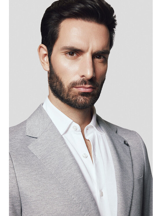 Lancerto Lancerto Marynarka Cesena MA131224000005 Szary Slim Fit