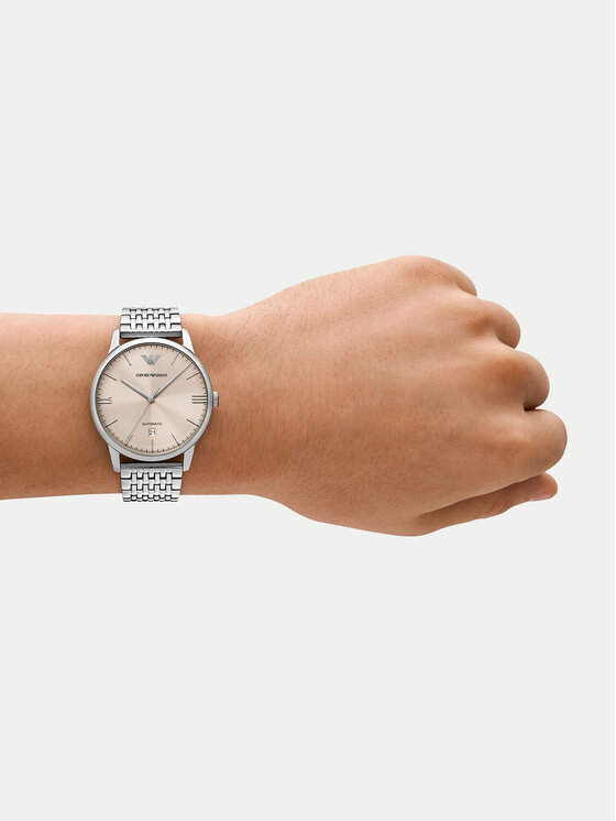 Emporio Armani Emporio Armani Zegarek Mesh Automatic AR60082 Srebrny