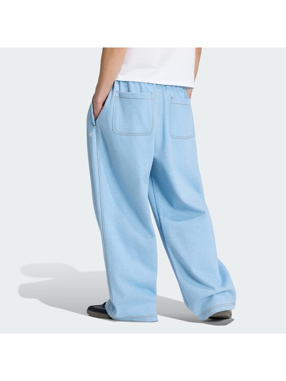adidas adidas Spodnie materiałowe 165137 Niebieski jasny Oversize