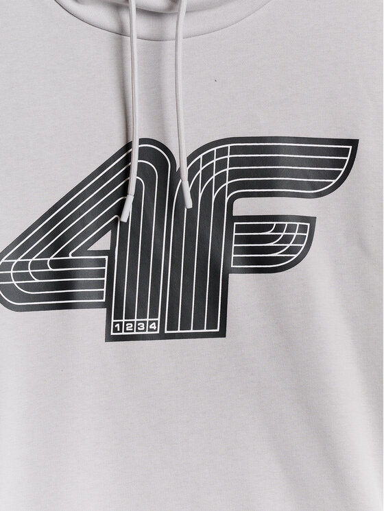4F 4F Bluza COMMERCIAL 3 Szary jasny Regular Fit