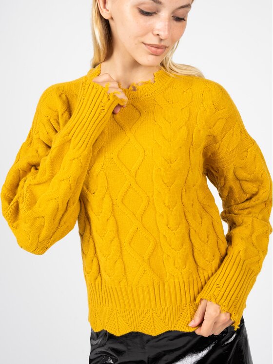 PINKO Pinko Πουλόβερ 1G166W Y79B | Chianti Κίτρινο Regular Fit