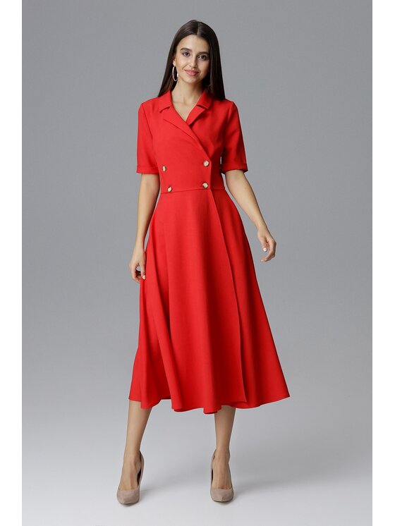 FIGL FIGLFIGL Vestito M632 Rosso Regular Fit