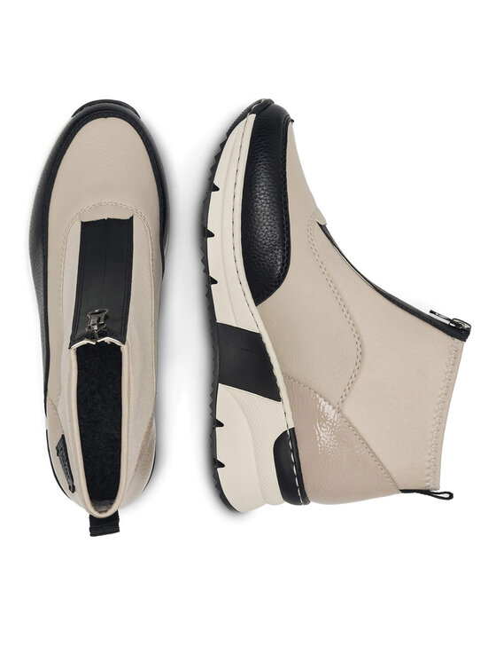 Rieker Rieker Polokozačky N6352-60 Béžová