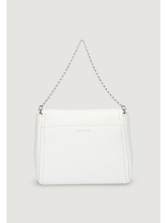 Calvin Klein Calvin Klein Borsetta EMBLEM HW PEBBLE CROSSBODY 20 Bianco