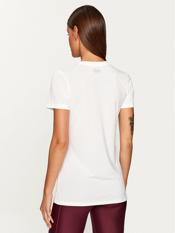 Under Armour T shirt Tech Ssv Solid 1255839 Bianco Loose Fit Modivo