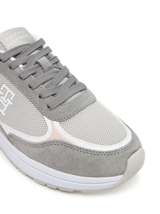 Tommy Hilfiger Tommy Hilfiger Sneakersy Casual Fashion Runner Mix FW0FW08324 Sivá