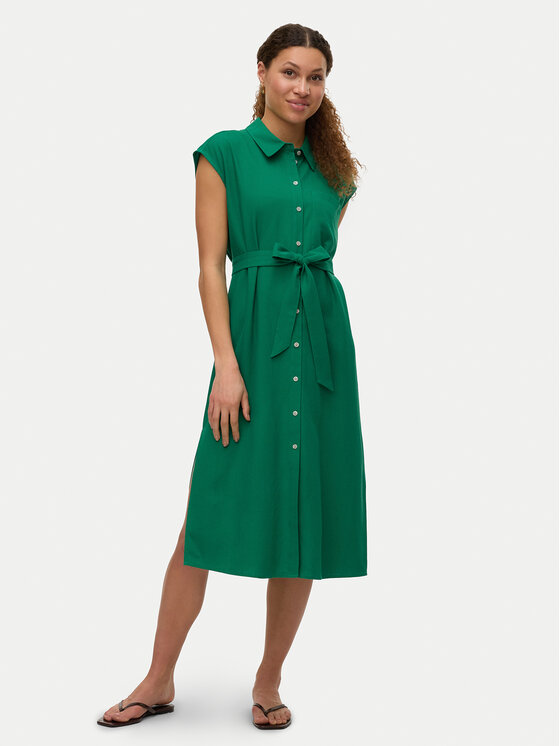 Vero Moda Vero Moda Φόρεμα πουκάμισο Mymilo 10282532 Πράσινο Regular Fit