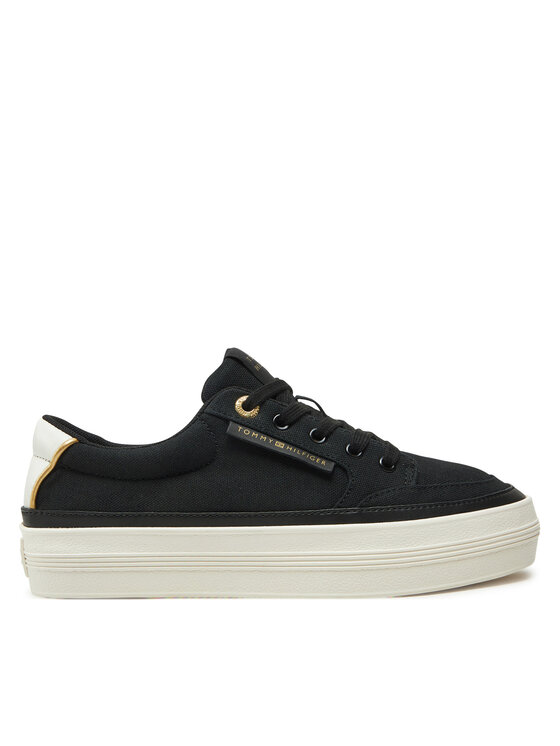 Tommy Hilfiger Sneakersy Essential Vulc Textile Sneaker FW0FW08323 Čierna