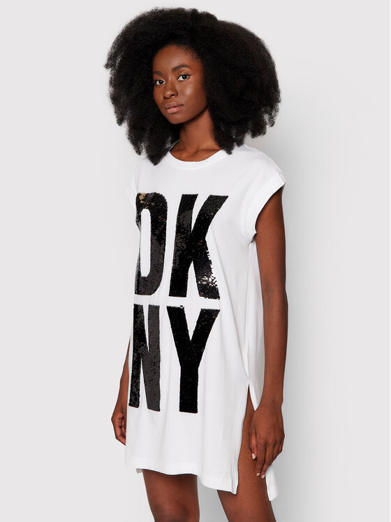 DKNY DKNY Τουνίκ P1DTDB2M Λευκό Regular Fit