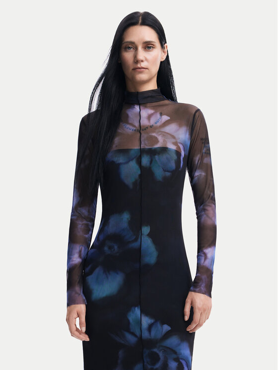 Desigual Desigual Kleid für den Alltag Nueva Orleans 24WWVK54 Blau Slim Fit
