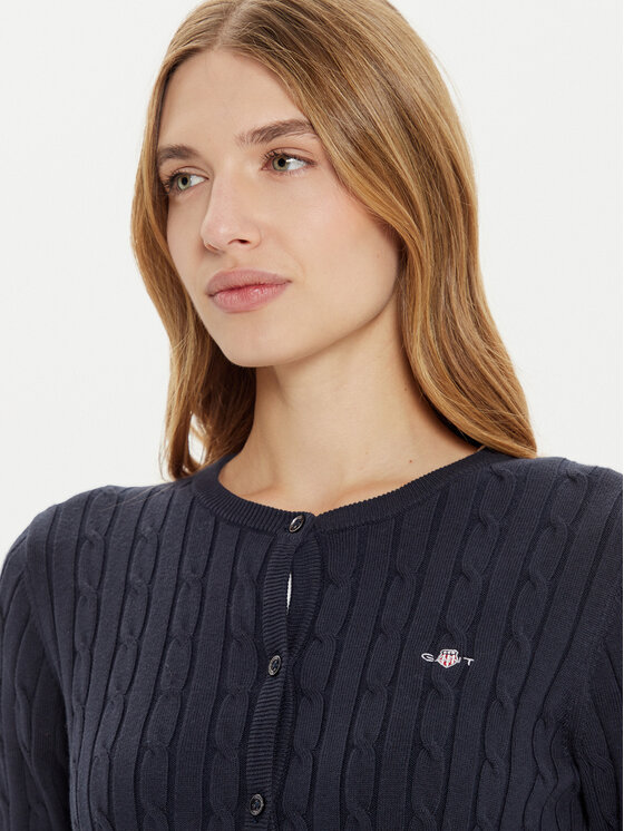 Gant Gant Kardigāns 4800103 Tumši zils Slim Fit
