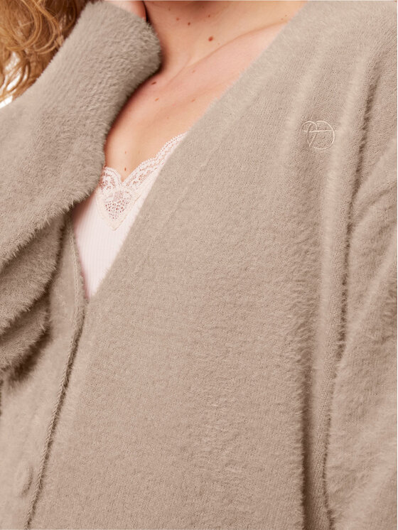 Triumph Triumph Cardigan Smart Thermal 10221469 Bej Regular Fit