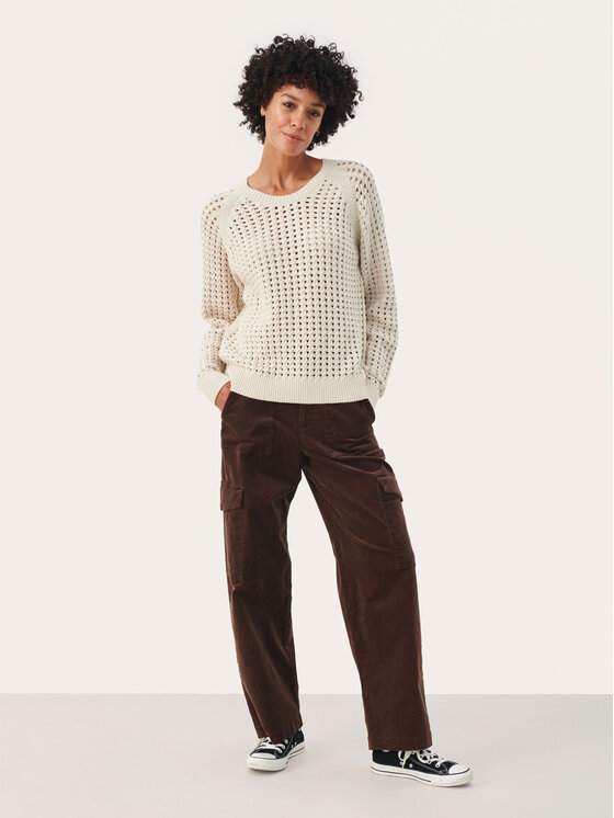 Part Two Pulover Cristel 30307965 Écru Regular Fit