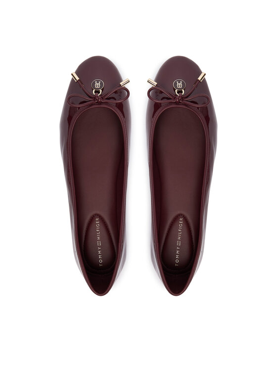 Tommy Hilfiger Tommy Hilfiger Ballerinas Th Charm Patent Ballerina FW0FW09481 Dunkelrot