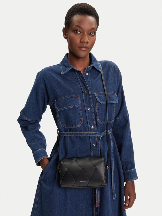 Calvin Klein Calvin Klein Дамска чанта Ck Woven Camera Bag K60K613002 Черен