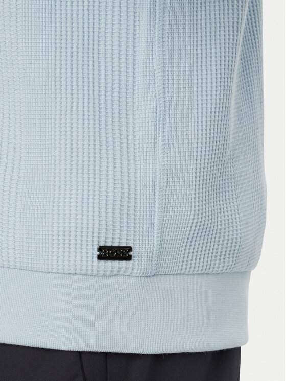 BOSS BOSS Світшот Structure 50559332 Світло-синій Regular Fit