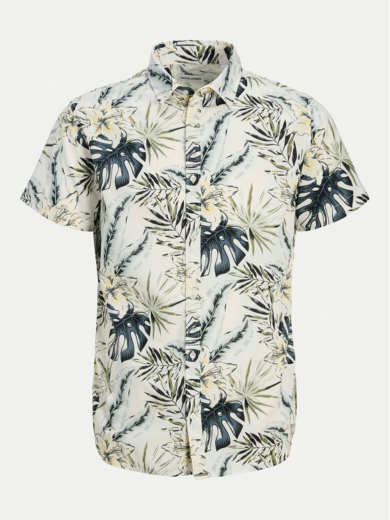 Jack & Jones Junior Jack & Jones Junior Koszula Hawaii 12269273 Écru Regular Fit