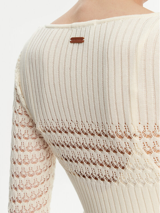 Pepe Jeans Pepe Jeans Strickkleid Paulina PL953712 Beige Slim Fit