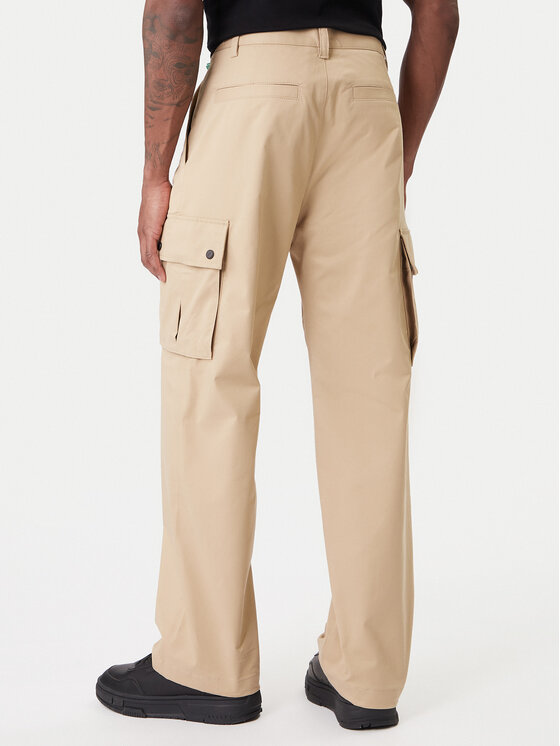 HUGO HUGO Auduma bikses Craysen 50553180 Bēšs Straight Fit