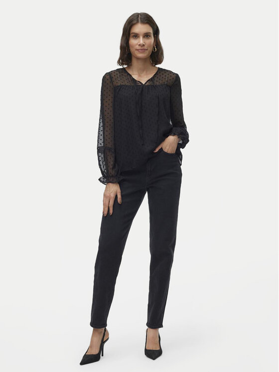 Vero Moda Vero Moda Bluse Leah 10314692 Schwarz Regular Fit