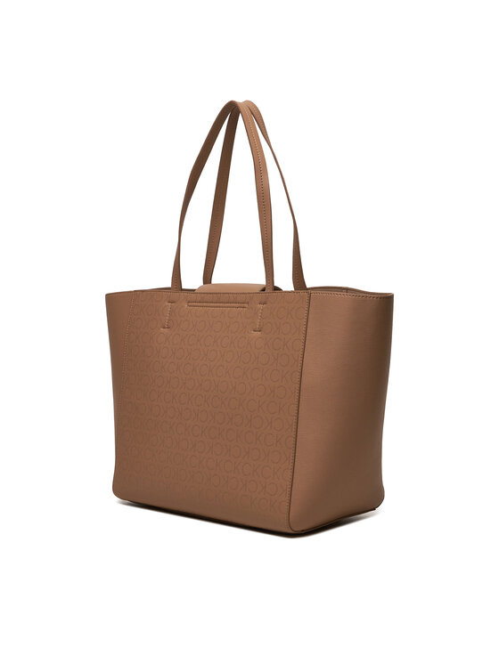 Calvin Klein Calvin Klein Torebka Ck Push Medium Shopper K60K612147 Brązowy