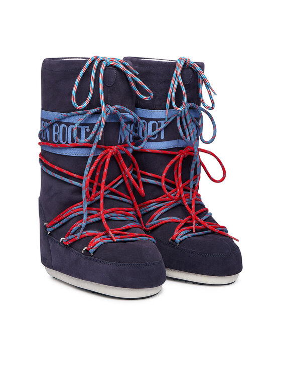 Moon Boot Moon Boot Sniego batai Mb Icon Suede Laces 80D1403050 Tamsiai mėlyna