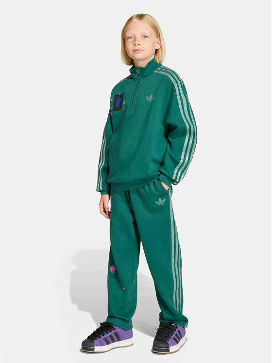 adidas adidas Donji dio trenerke Minecraft KE2759 Zelena Loose Fit