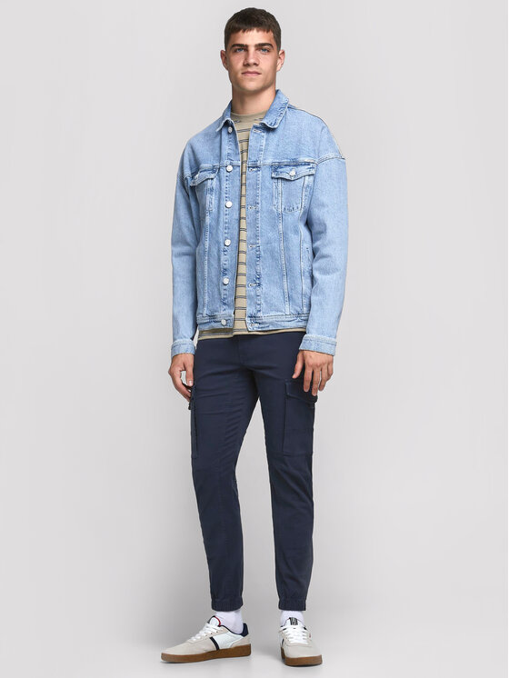 Jack & Jones Jack & Jones Hlače Paul 12169582 Tamnoplava Tapered Fit