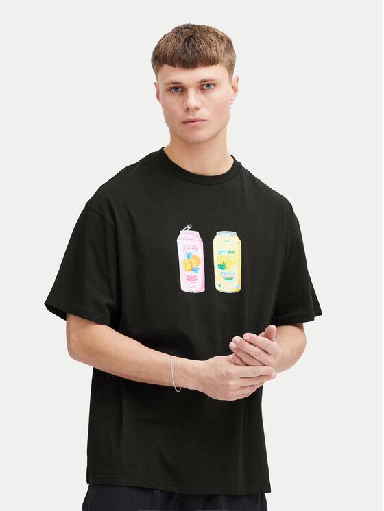 Solid Solid T-shirt 21108243 Nero Relaxed Fit