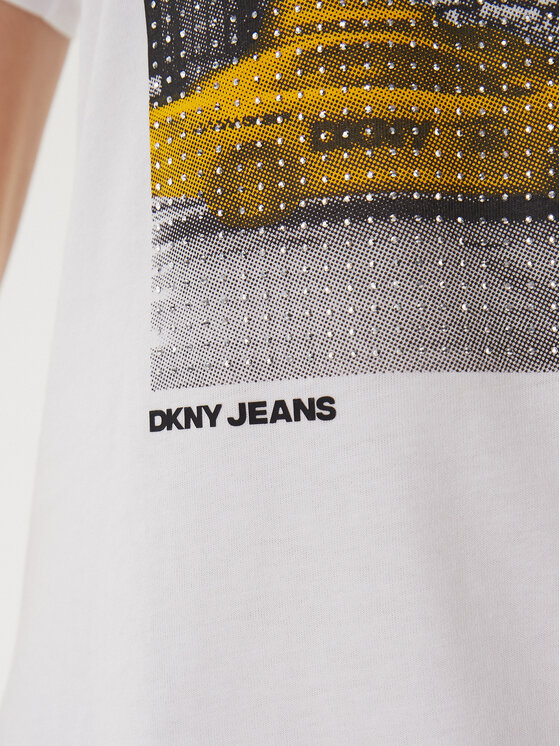 DKNY DKNY T-Shirt DJ6T1748 Biały Regular Fit