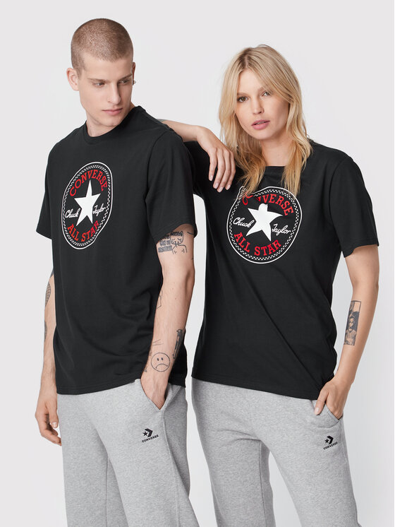 Converse Converse T-Shirt Unisex 10024064-A02 Czarny Standard Fit