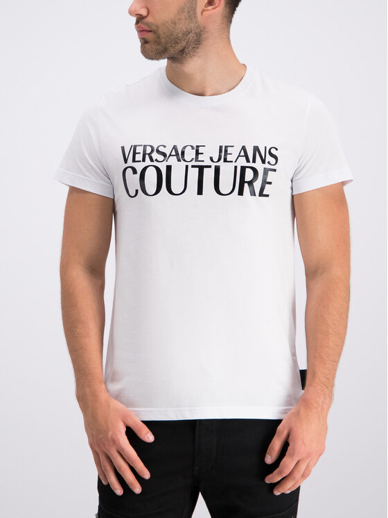 Pinpoint echo regardless of Versace Jeans Couture Tricou B3GUA7TQ Alb Regular Fit • Modivo.ro
