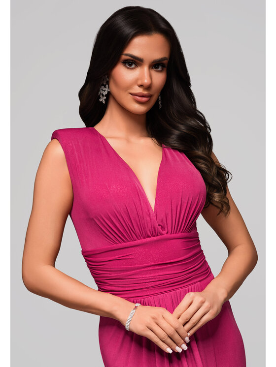 Ombre Ombre Sukienka wieczorowa LA-OM-DLR084 Różowy Regular Fit