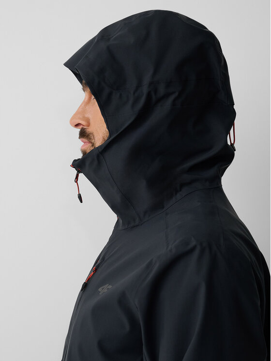 4F 4F Kurtka outdoor TREKKING Czarny Regular Fit
