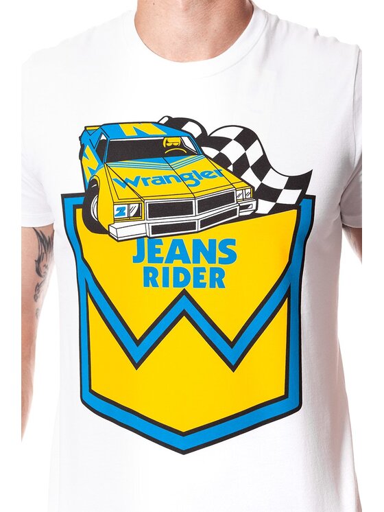 Wrangler Wrangler T-Shirt B&Y CREW TEE Kolorowy Regular Fit
