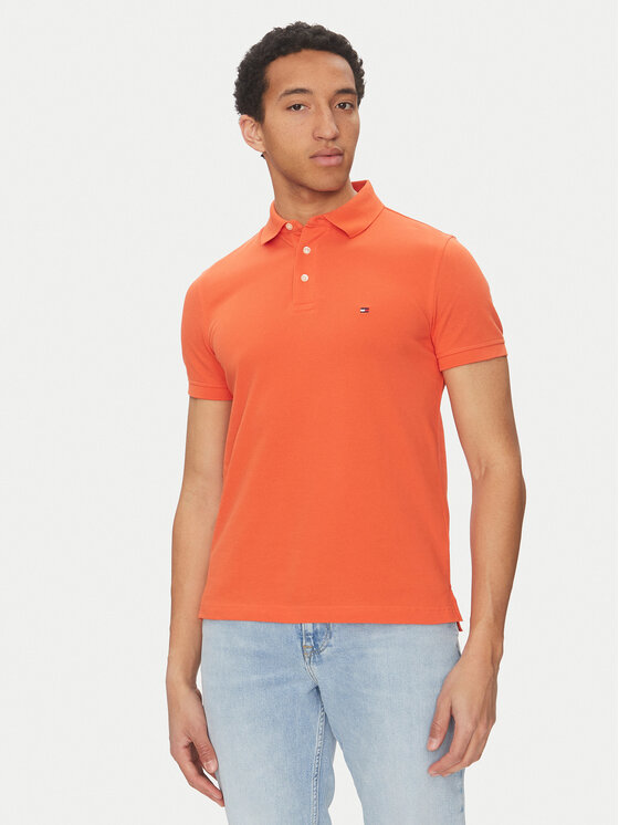 Tommy Hilfiger Tommy Hilfiger Tricou polo 1985 MW0MW17771 Portocaliu Slim Fit