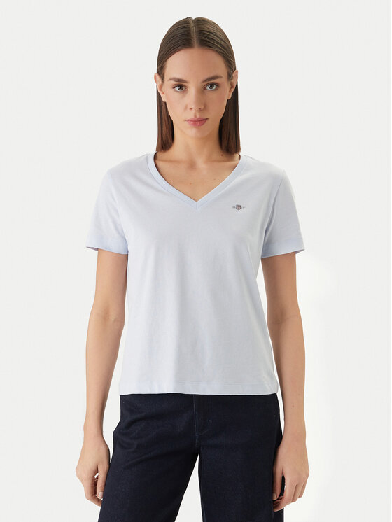 Gant Tricou 4200750 Albastru celest Slim Fit