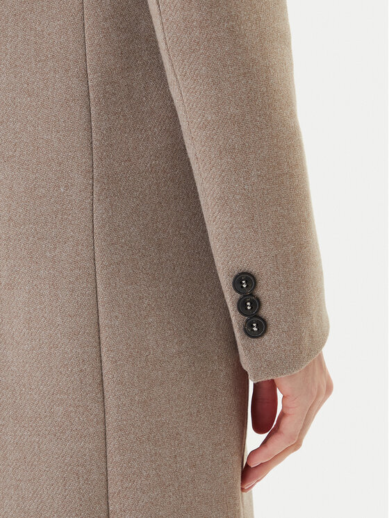 Maryley Maryley Преходно палто 25IB807/01SS Бежов Regular Fit