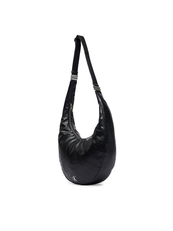 Calvin Klein Calvin Klein Kabelka Buckle Convertible Hobo Bag LV04F3446G Čierna
