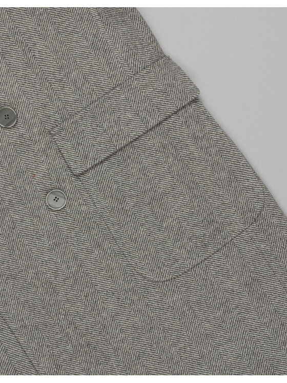 Borgio Borgio Płaszcz wełniany bolognetta Szary Slim Fit