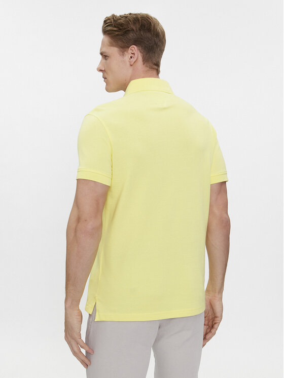 Tommy Hilfiger Tommy Hilfiger Тениска с яка и копчета 1985 MW0MW17771 Жълт Regular Fit
