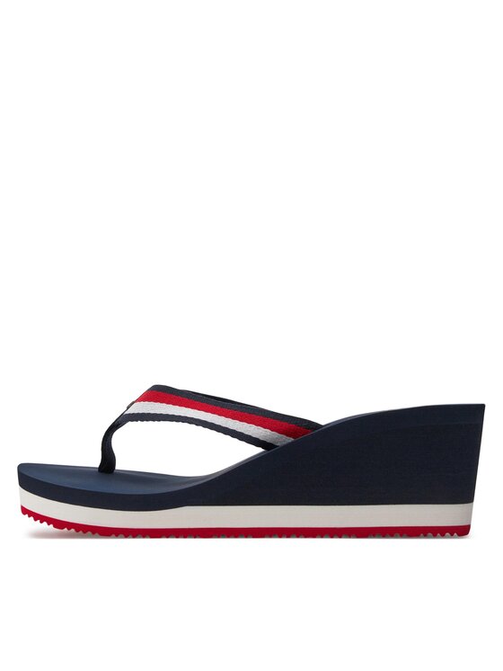 Tommy Hilfiger Tommy Hilfiger Zehentrenner Corporate Wedge Beach Sandal FW0FW07987 Bunt